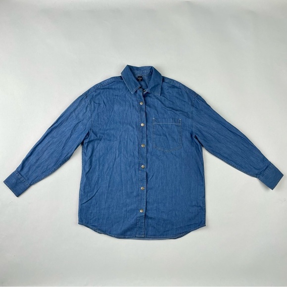 Simons Casual Blue Button-Down Shirt - Picture 1 of 3